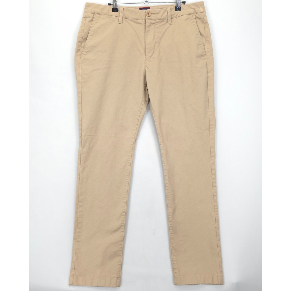 Untuckit Pants Men 35x32 Beige Khaki Straight Fit Chino Cotton Stretch Casual